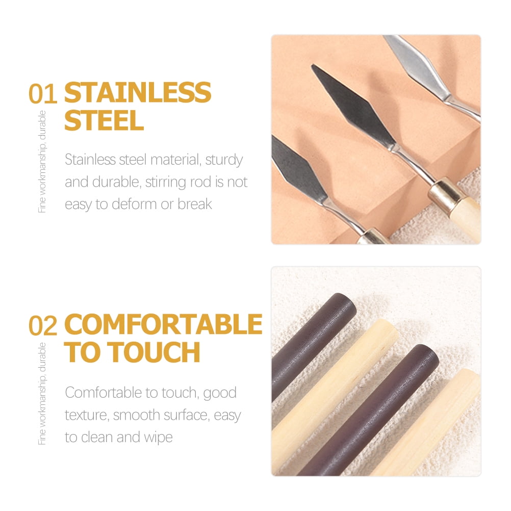 SHOWERORO 6Pcs Makeup Spatula Tool Assorted Color For Diy Nail Cosmetics Artist Use