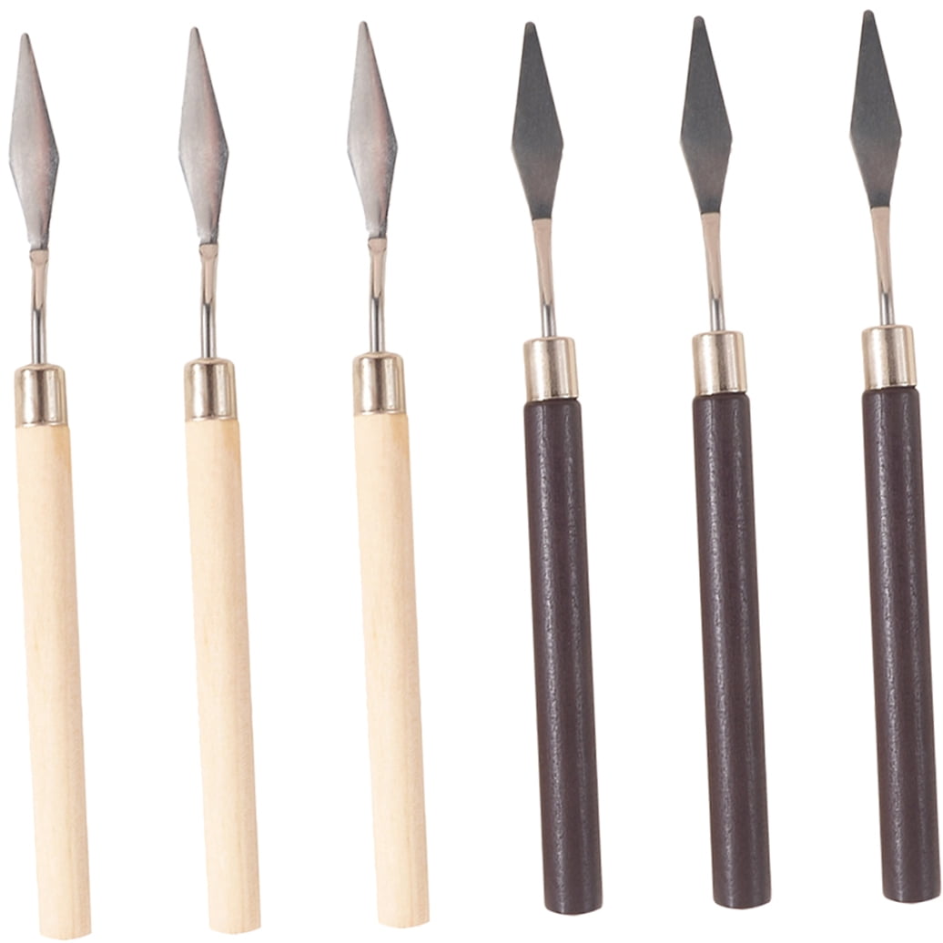 SHOWERORO 6Pcs Makeup Spatula Tool Assorted Color For Diy Nail Cosmetics Artist Use