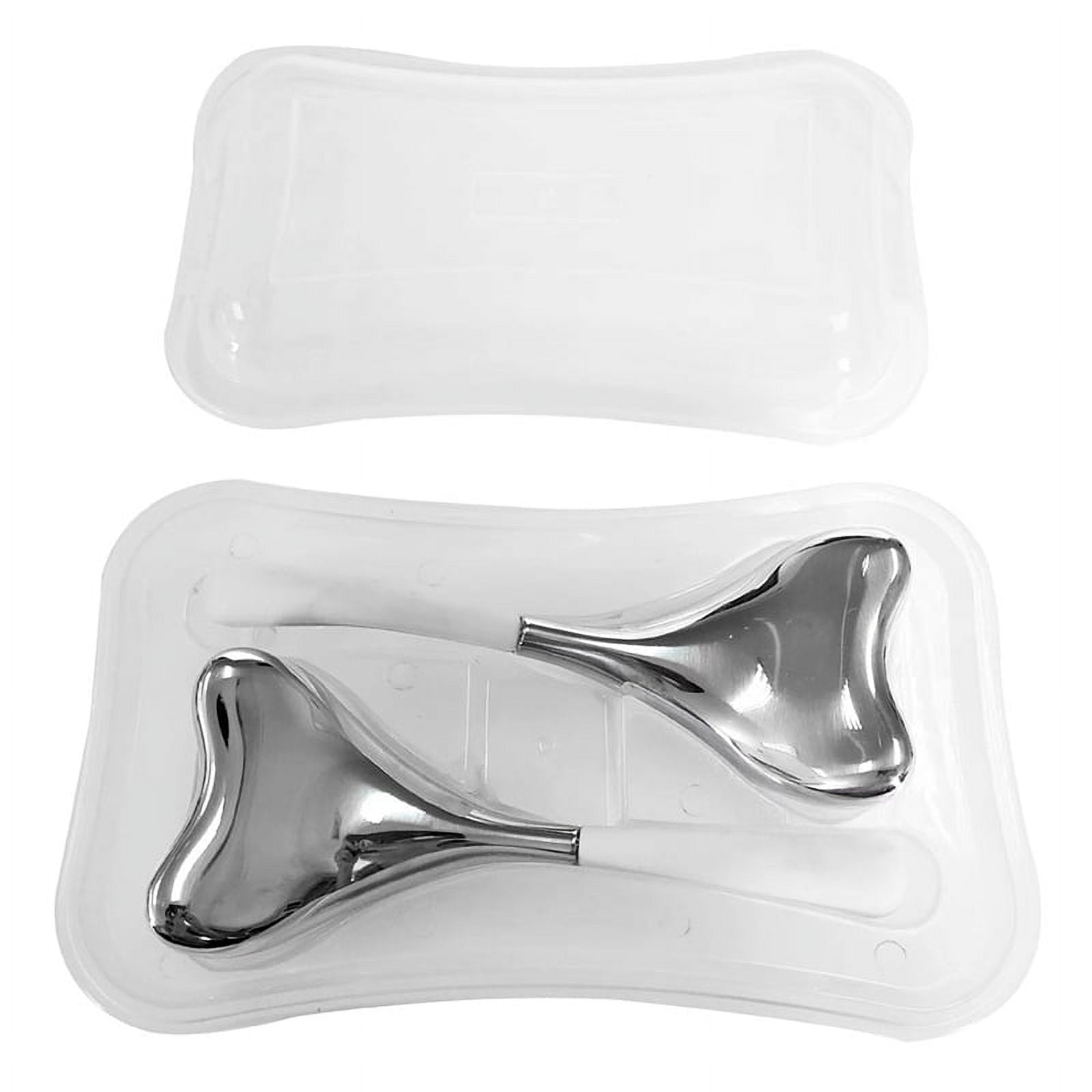 2-In-1 Gua Sha Sticks, Facial Skin Care Tools for Women Face and Eyes Massage, Stainless Steel Esthetician Supplies