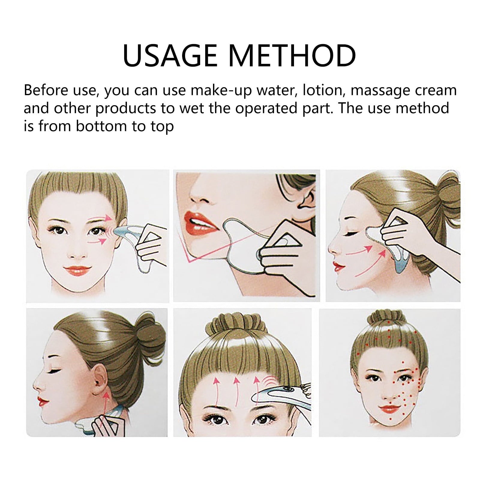 Beauty Clearance Under $15 Facial Scraper Massager, Household Electric Board, Face Lifting Firming Beauty Scraping Instrument Facial Scraping Massage Tool For Women Electric Gua White