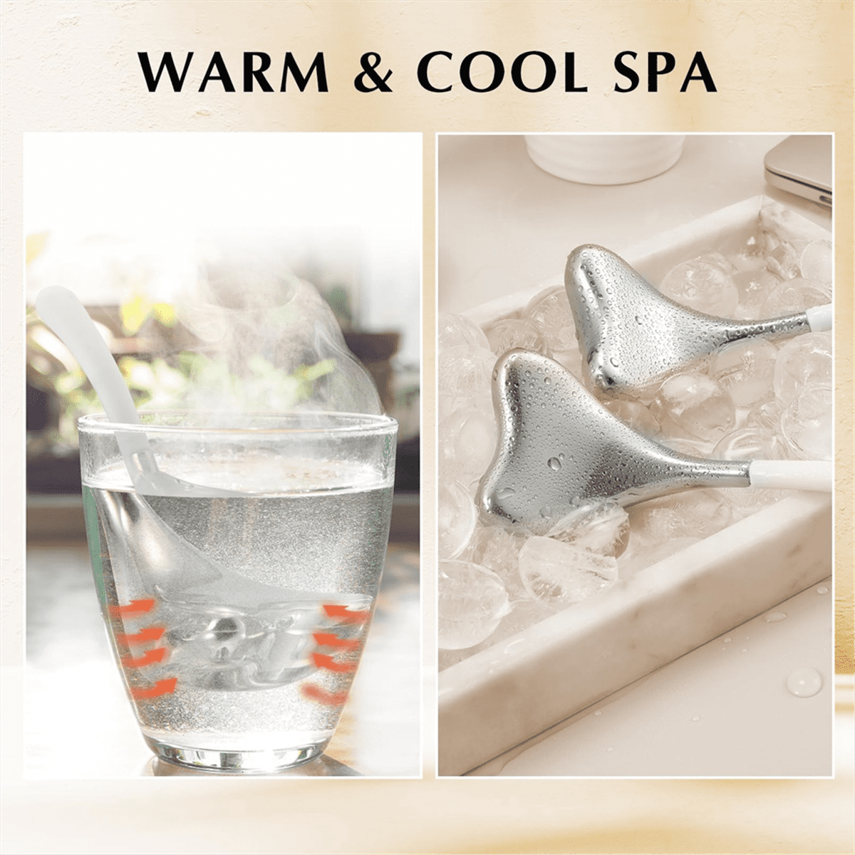 2-In-1 Gua Sha Sticks, Facial Skin Care Tools for Women Face and Eyes Massage, Stainless Steel Esthetician Supplies