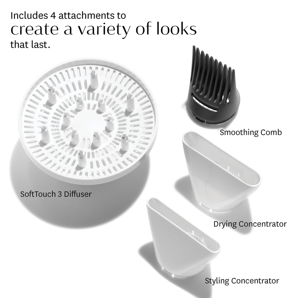 T3 Featherweight StyleMax Professional Ionic Hair Dryer with Custom Heat Automation & 4 Attachments,Fast Drying,Lightweight with 5 Heat & 3 Speed Settings,2 Concentrators,Diffuser & Smoothing Comb