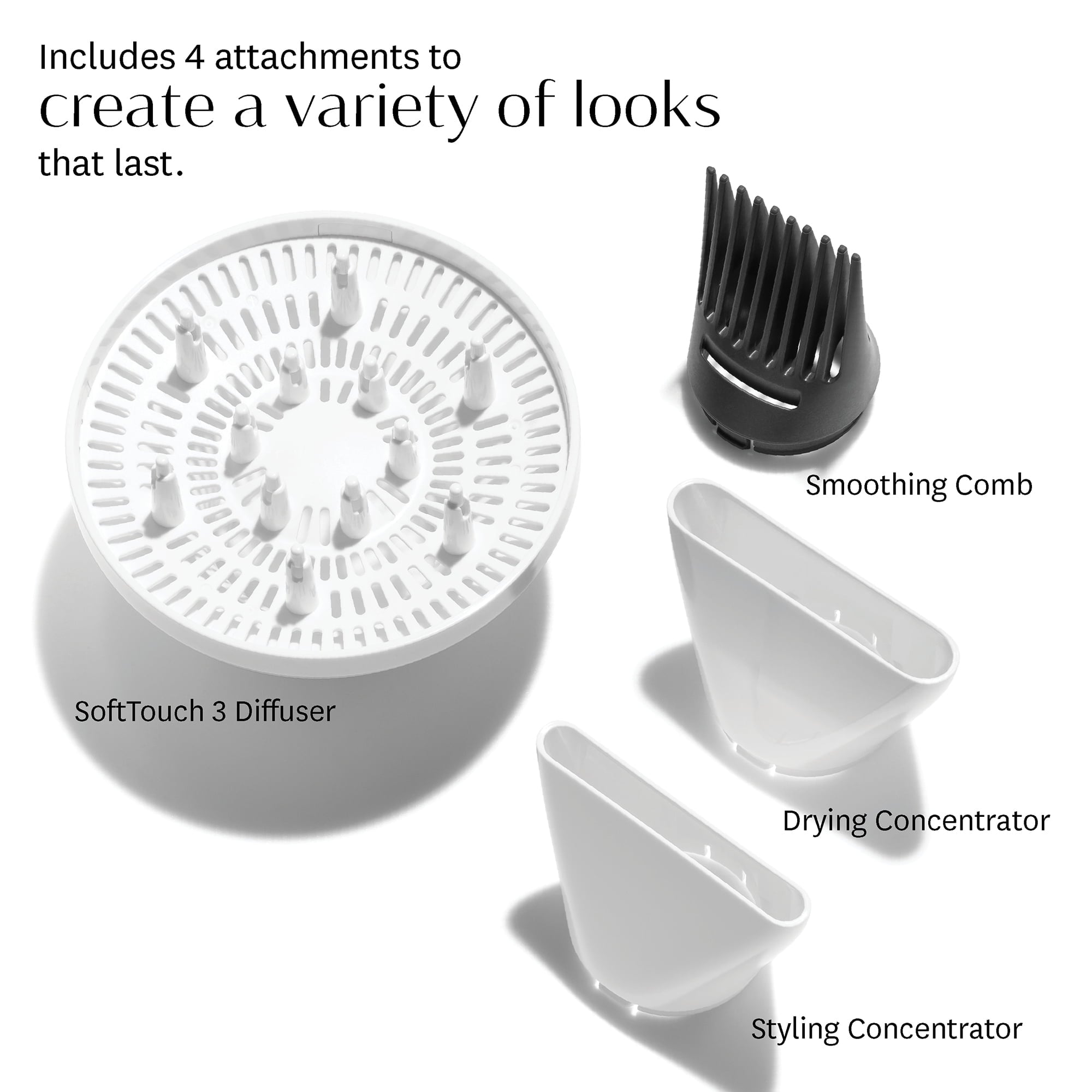 T3 Featherweight StyleMax Professional Ionic Hair Dryer with Custom Heat Automation & 4 Attachments,Fast Drying,Lightweight with 5 Heat & 3 Speed Settings,2 Concentrators,Diffuser & Smoothing Comb