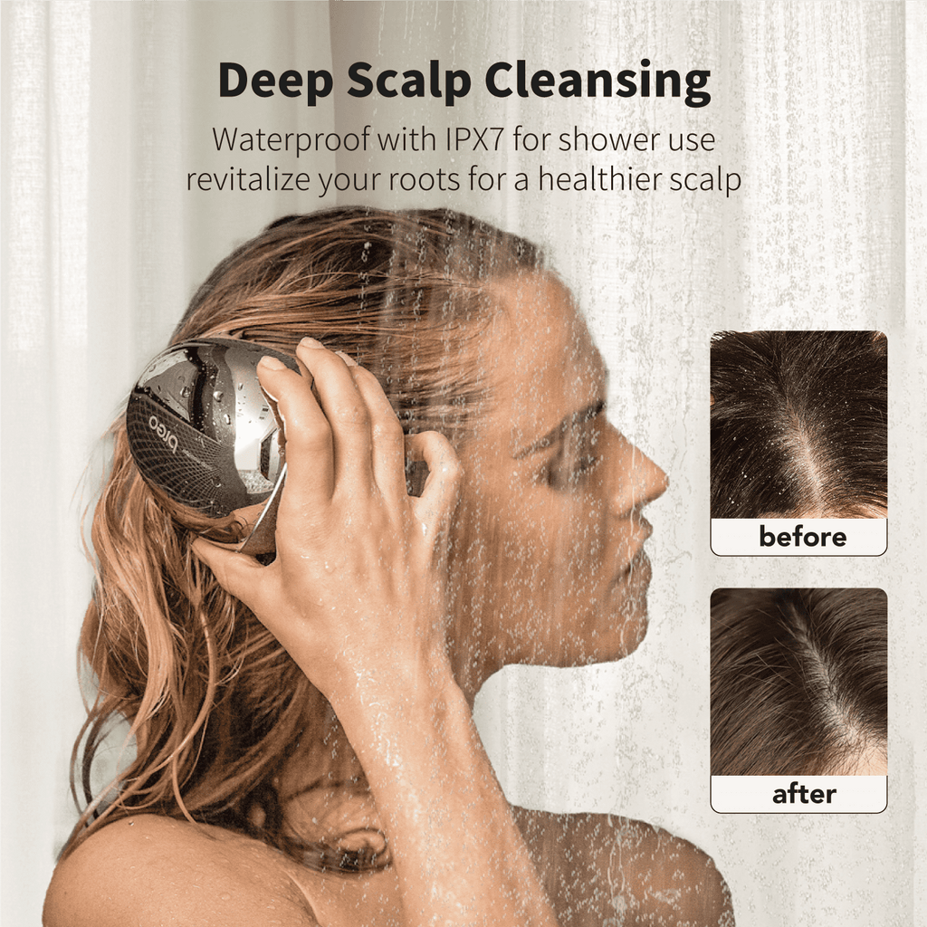 Breo Scalp Mini Pro Scalp Massager IPX7 Scratcher Detangler Kneading Bamboo Charging Base Natural  Care Therapy