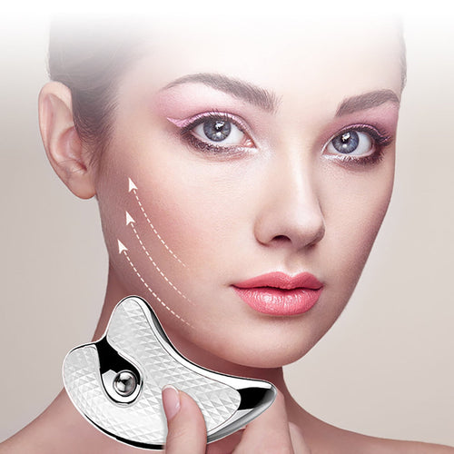 Beauty Clearance Under $15 Facial Scraper Massager, Household Electric Board, Face Lifting Firming Beauty Scraping Instrument Facial Scraping Massage Tool For Women Electric Gua White