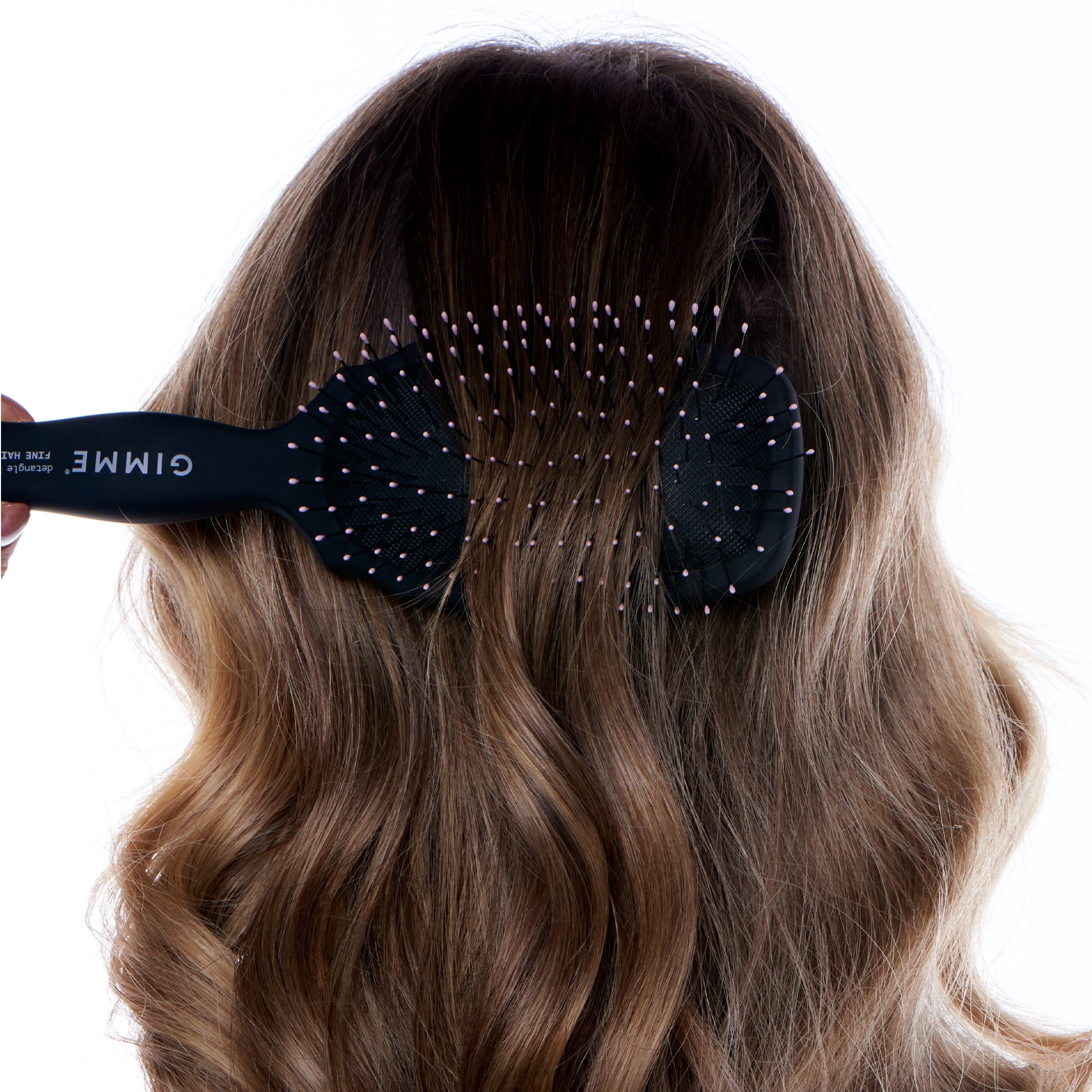 Gimme Beauty Hairbrush Detangle Fine Hair Synthetic Bristles Black 1ct