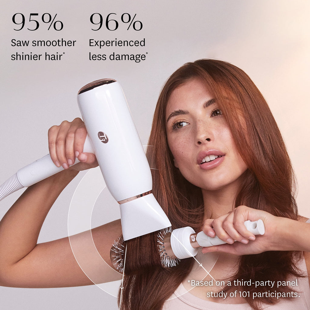T3 Featherweight StyleMax Professional Ionic Hair Dryer with Custom Heat Automation & 4 Attachments,Fast Drying,Lightweight with 5 Heat & 3 Speed Settings,2 Concentrators,Diffuser & Smoothing Comb
