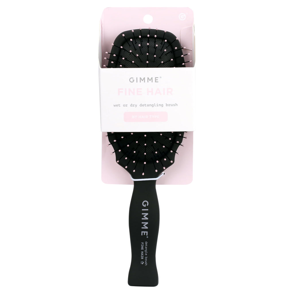 Gimme Beauty Hairbrush Detangle Fine Hair Synthetic Bristles Black 1ct