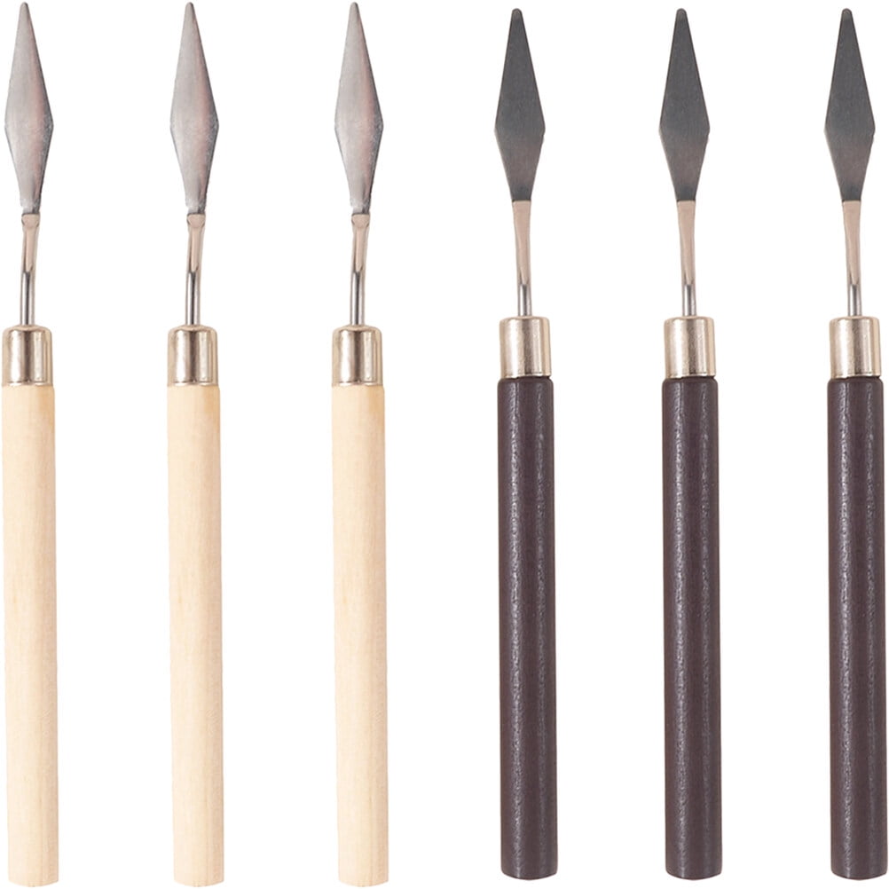 SHOWERORO 6Pcs Makeup Spatula Tool Assorted Color For Diy Nail Cosmetics Artist Use