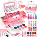 Sendida Washable Kids Makeup Kit for Girls, Princess Toy for Girl Age 3-12 Birthday Gift(Pink)