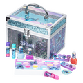 Stitch Kids Makeup Kit Train Case Beauty Set, Washable Play Makeup Set for Kids’ Party Favors