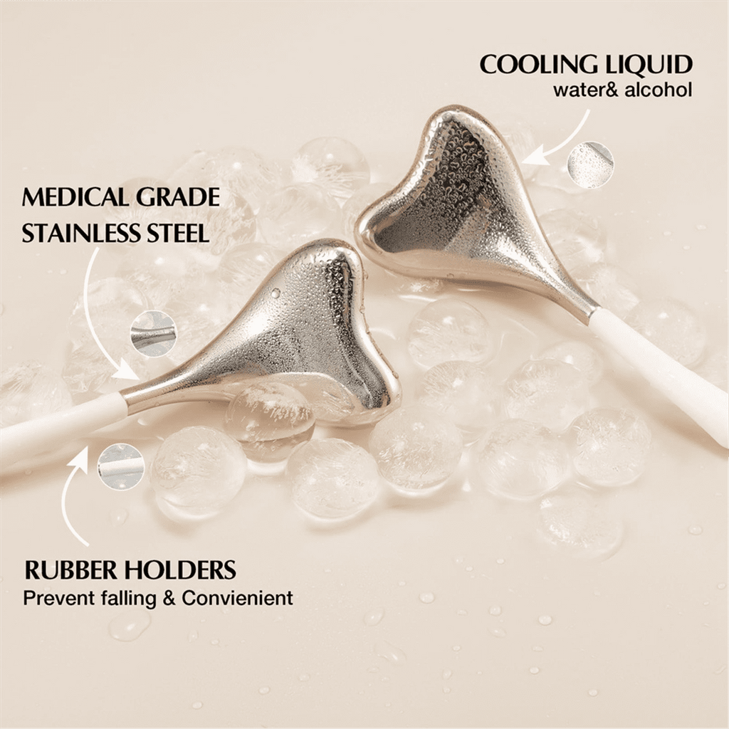 2-In-1 Gua Sha Sticks, Facial Skin Care Tools for Women Face and Eyes Massage, Stainless Steel Esthetician Supplies