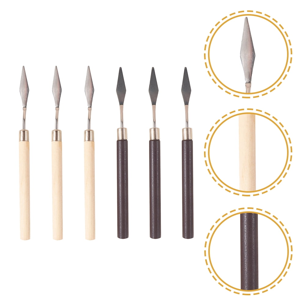 SHOWERORO 6Pcs Makeup Spatula Tool Assorted Color For Diy Nail Cosmetics Artist Use