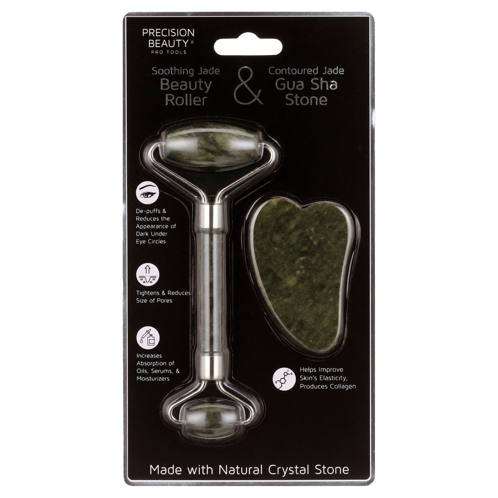 Precision Beauty Jade Roller and Gua Sha Set